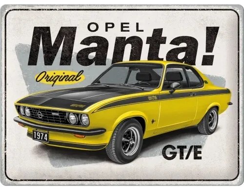 Μεταλλική πινακίδα Opel - Manta GT/E