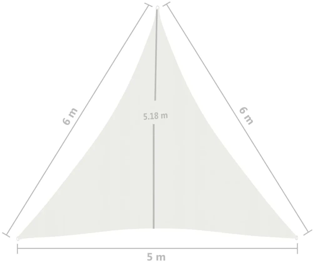 Πανί Σκίασης Λευκό 5 x 6 x 6 μ. από HDPE 160 γρ./μ² - Λευκό