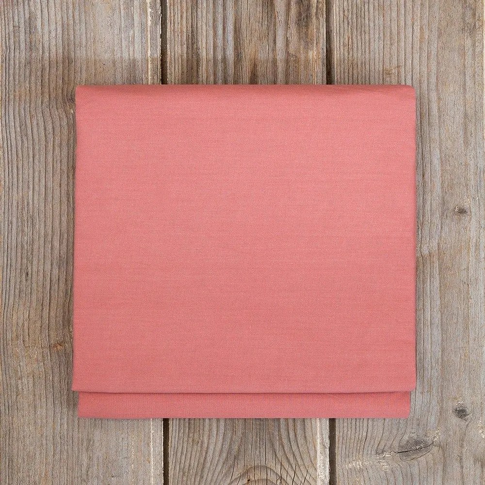 Σεντόνι Unicolors Με Λάστιχο Warm Terracotta Nima Ημίδιπλο 120x232cm 100% Cotton