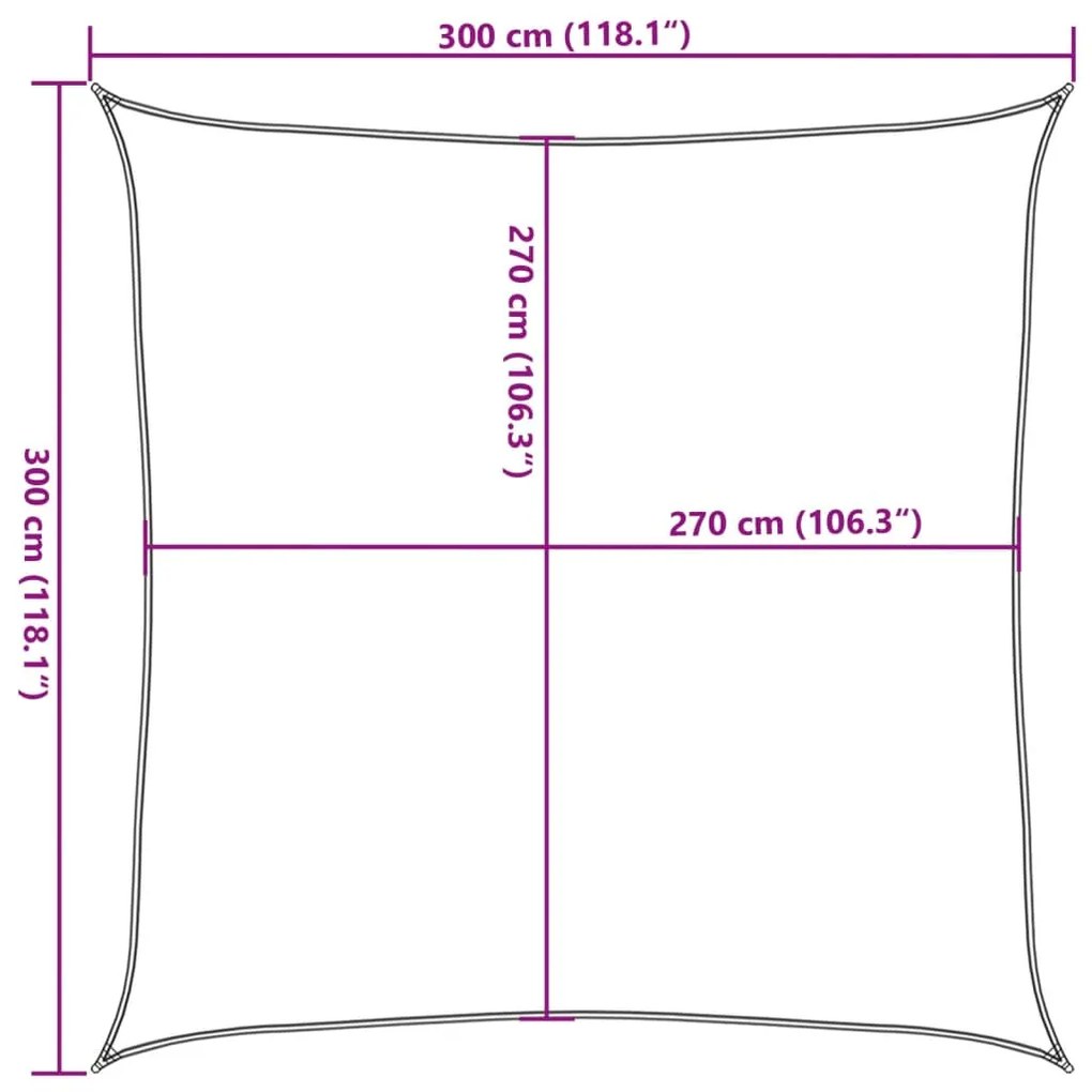 Πανί Σκίασης Ανοιχτό Πράσινο 3 x 3 μ. από HDPE 160 γρ./μ² - Πράσινο