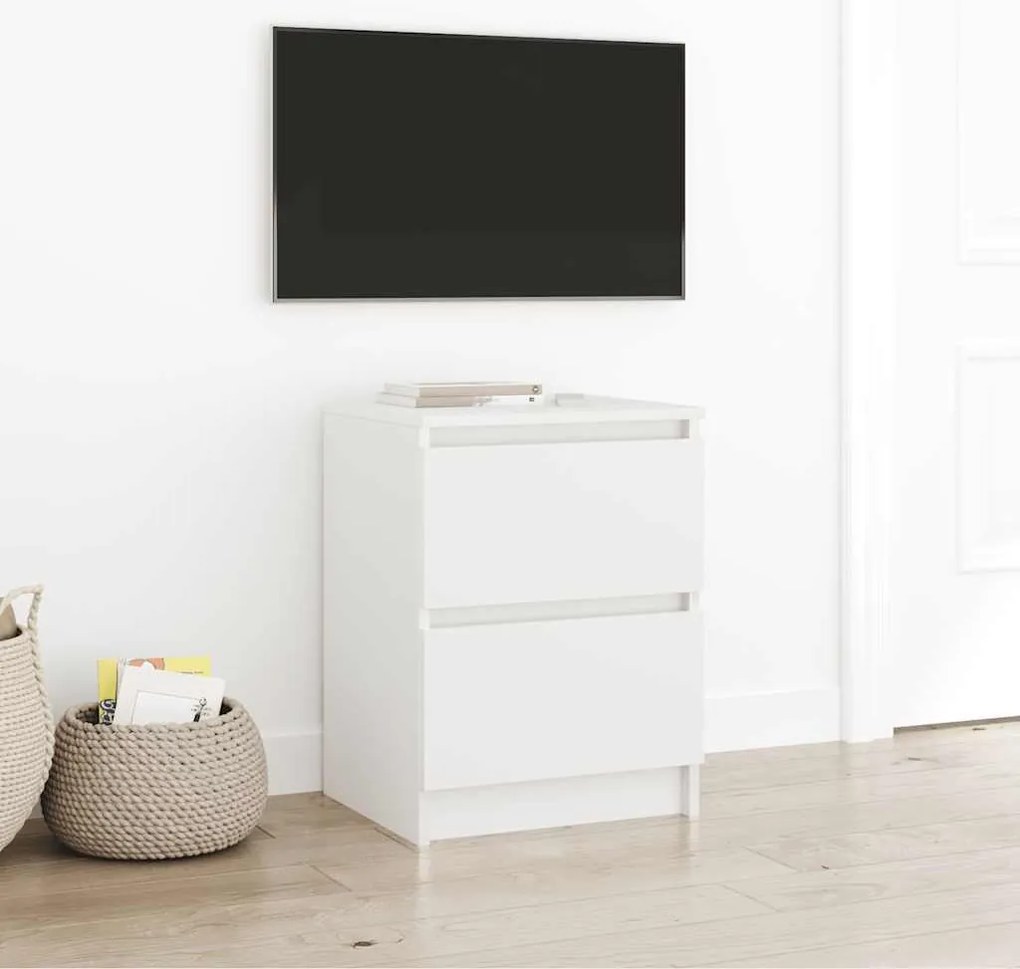 vidaXL Έπιπλο Τηλεόρασης Λευκό 40x35x54 εκ. από Επεξεργ. Ξύλο