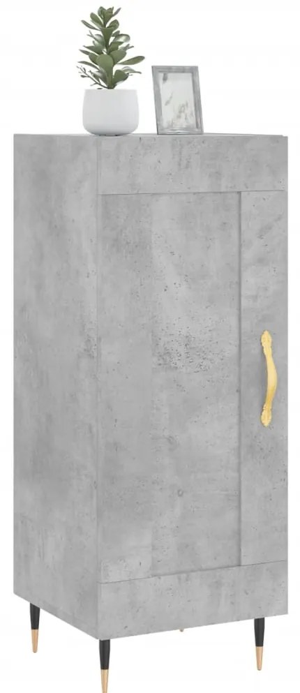 vidaXL Ντουλάπι Γκρι Σκυροδέματος 34,5x34x90 εκ. Επεξεργασμένο Ξύλο