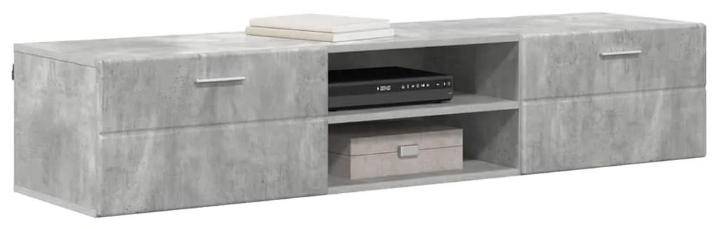 vidaXL Ντουλάπι TV με συρτάρι Γυαλιστερό λευκό 150 x 39 x 30 εκ