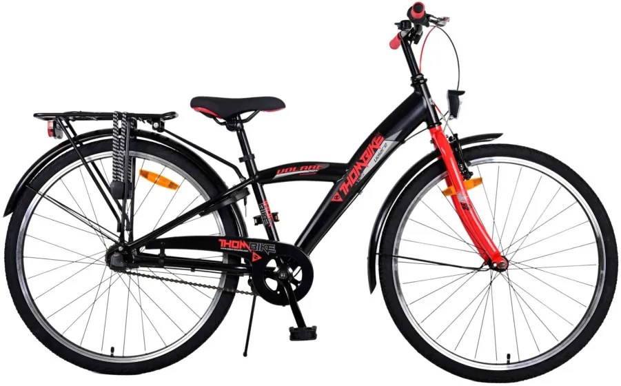 Thombike 26 Inch 33 cm Boys 3SP Coaster Brake BlackRedVolare