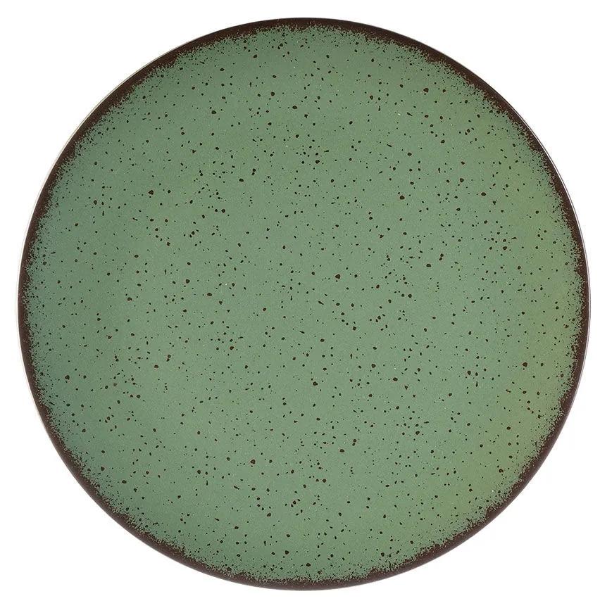 Πιάτο Ρηχό Πορσελάνινο Terra Green 21cm - Estia