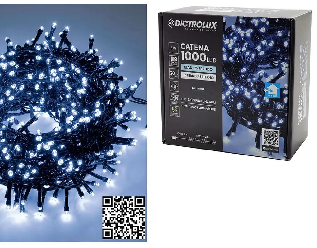 1000 LED ΕΣΩΤ. &amp; ΕΞΩΤ. ΧΩΡΟΥ ΜΕ 8 ΠΡΟΓΡΑΜΜΑΤΑ ΚΑΙ ΜΕΤΑΣΧΗΜΑΤΙΣΤΗ ΨΥΧΡΟ ΛΕΥΚΟ ΦΩΣ ΠΡΑΣΙΝΟ ΚΑΛΩΔΙΟ ΜΗ ΕΠΕΚΤΕΙΝΟΜΕΝΟ IP44 3