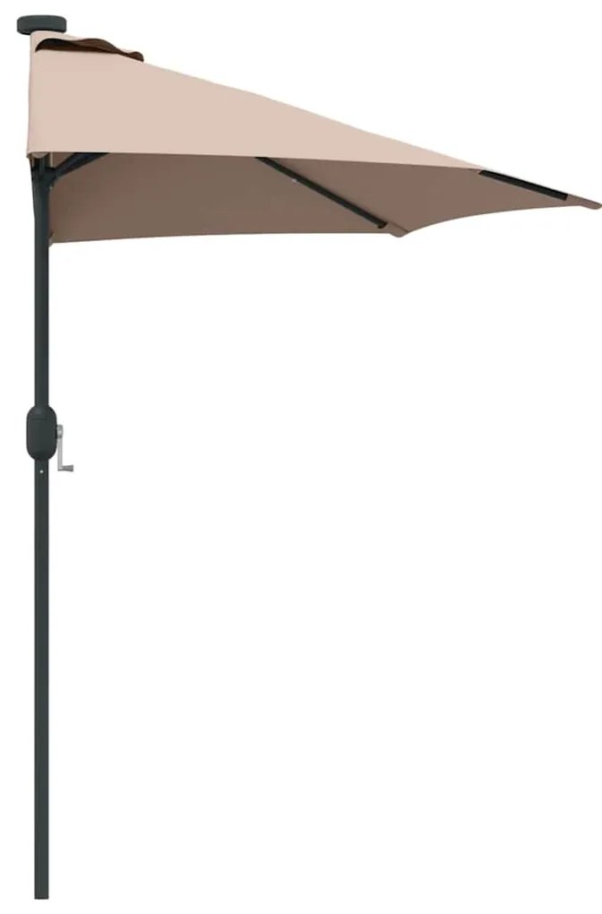 vidaXL Ομπρέλα Κήπου Taupe 294 x 150 x 224 εκ ύφασμα