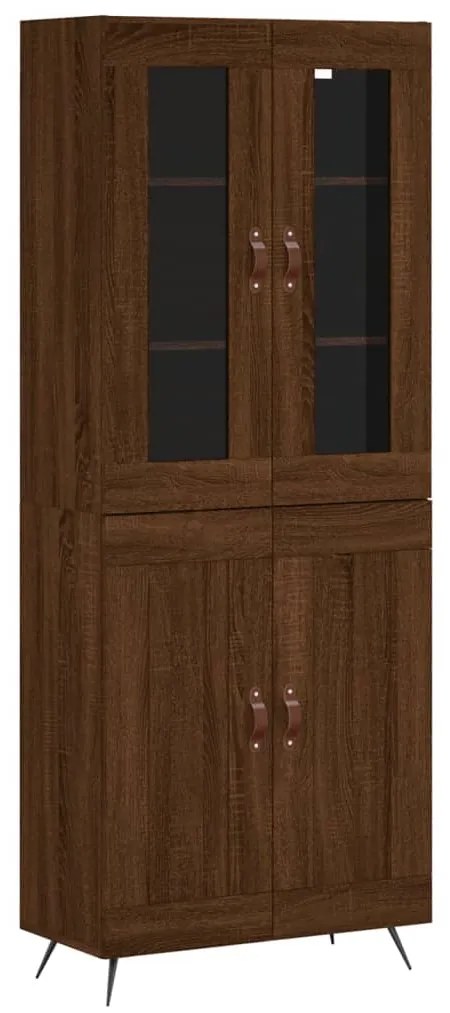 vidaXL Ντουλάπι Καφέ Δρυς 69,5 x 34 x 180 εκ. από Επεξεργασμένο Ξύλο