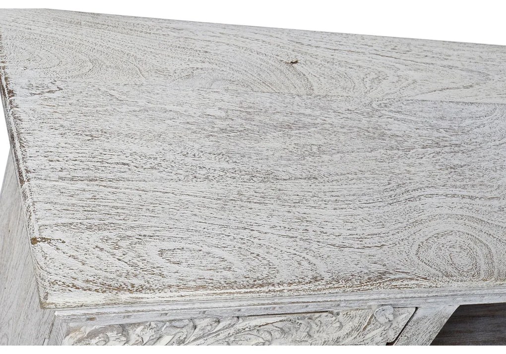 Τηλεόραση DKD Home Decor 8424001858347 Μέταλλο Λευκό Ξύλο από Μάνγκο 160 x 40 x 65 cm