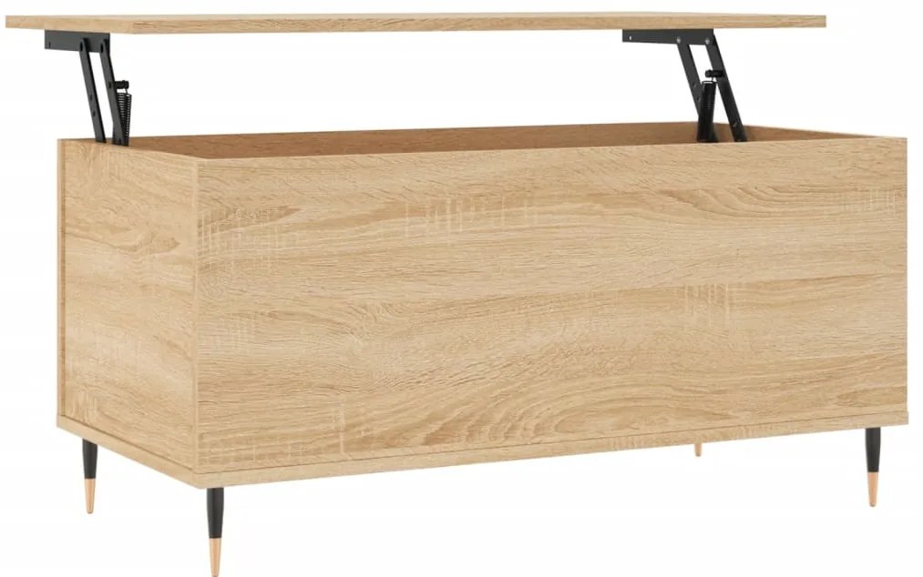 vidaXL Τραπεζάκι Σαλονιού Sonoma Δρυς 90x44,5x45εκ. Επεξεργασμένο Ξύλο