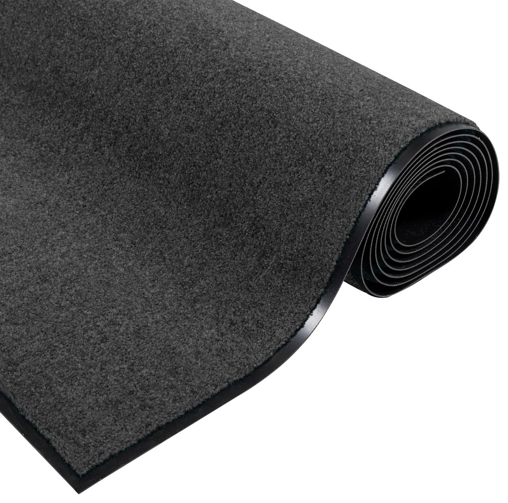 vidaXL Πατάκι πόρτας πλενόμενο σε ανθρακί 120x250 εκ.