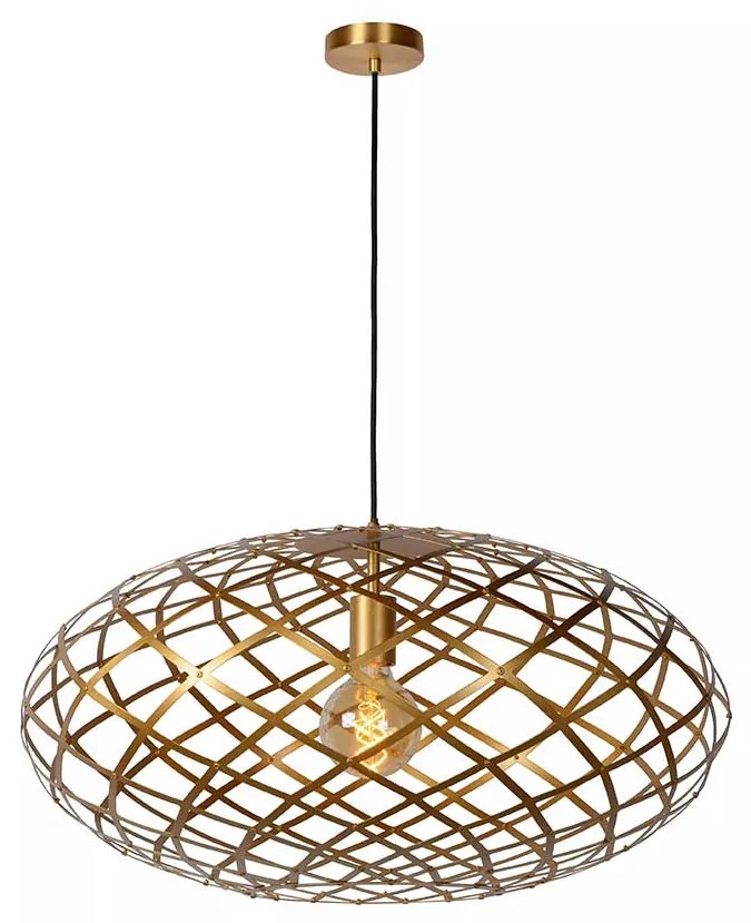 Φωτιστικό Κρεμαστό Lucide 21417-65-02 WOLFRAM Χρυσό Χρώμα (Gold Coloured)|Μαύρο Ματ (Black Mat)