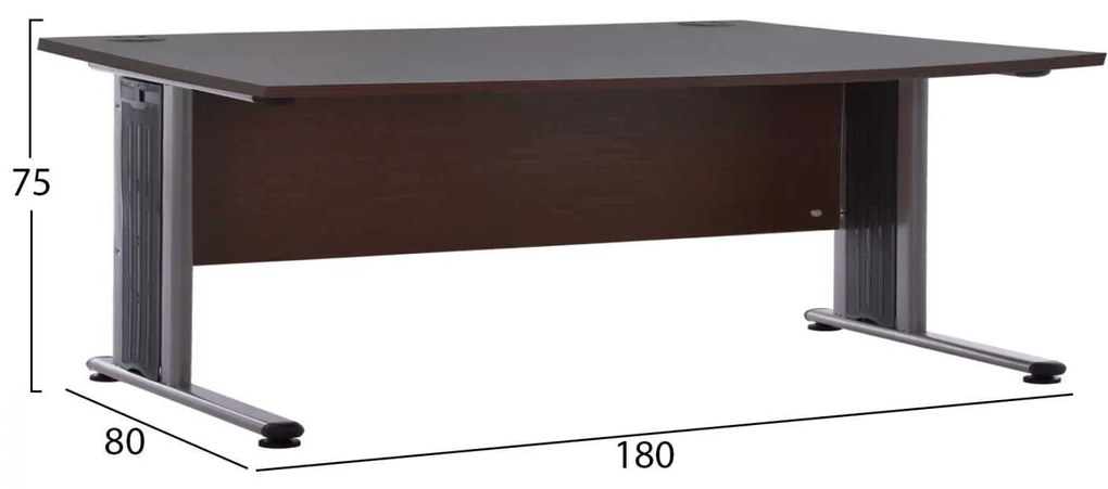 ΓΡΑΦΕΙΟ ΕΠΑΓΓΕΛΜΑΤΙΚΟ VALDEN HM2046.02 WENGE 180X80X75