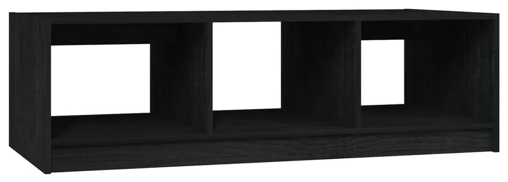 Τραπεζάκι Σαλονιού 110 x 50 x 34 εκ. από Μασίφ Ξύλο Πεύκου - Μαύρο