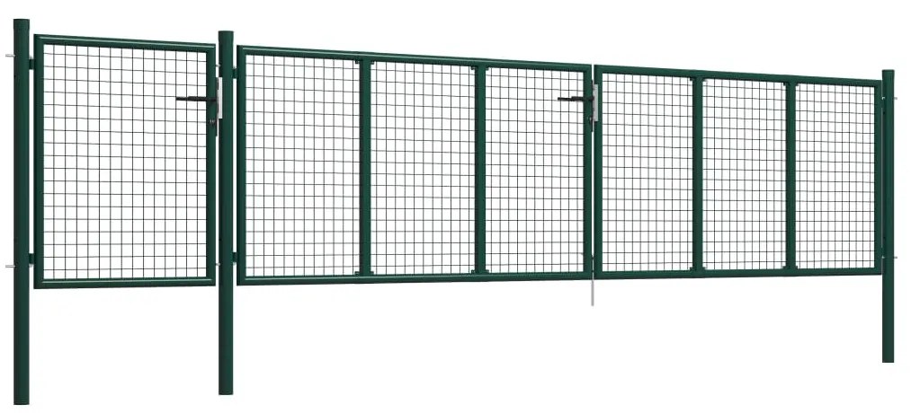 vidaXL Πόρτα Κήπου Πράσινη 500x75 εκ. από Ατσάλι