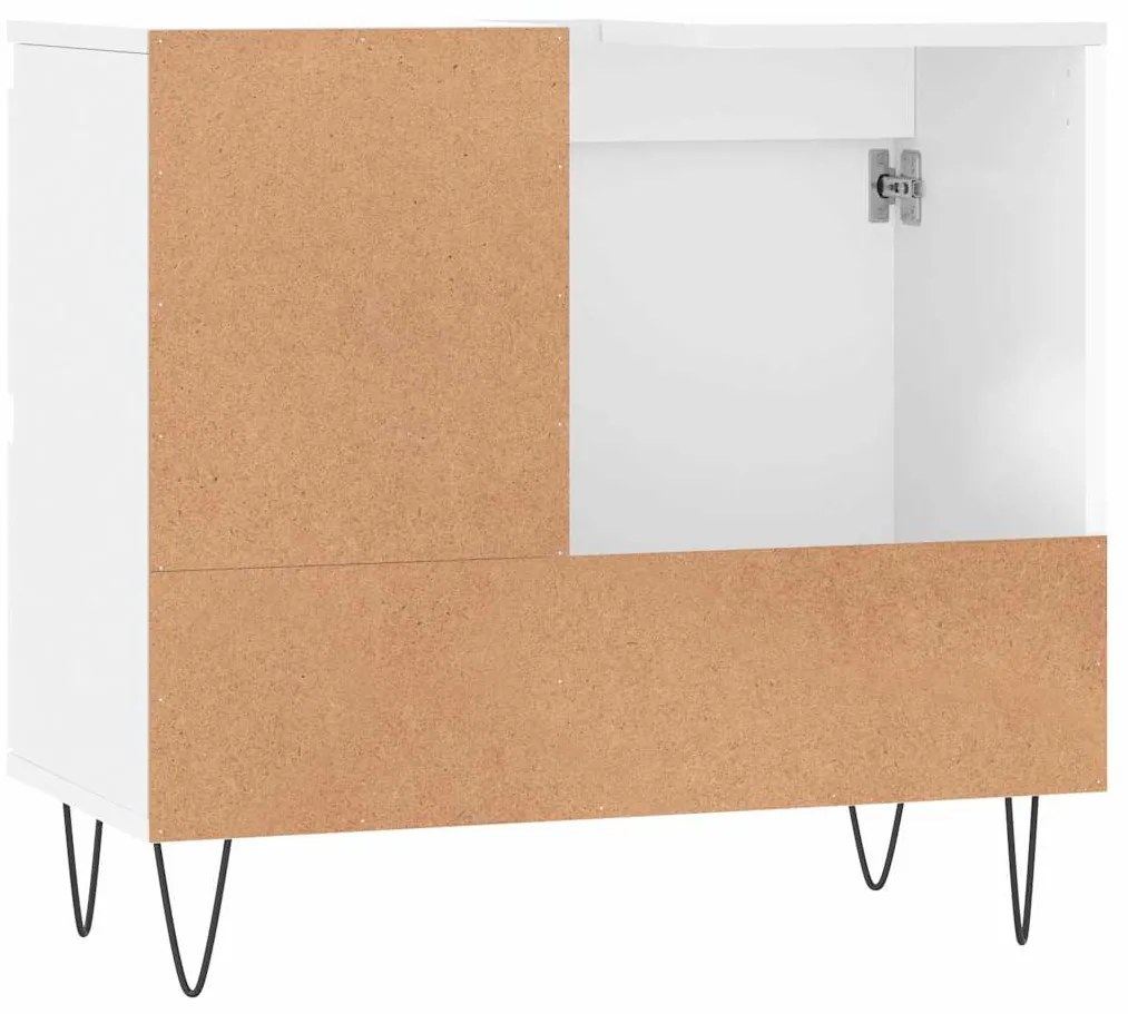 vidaXL Ντουλάπι Μπάνιου Λευκό 65 x 33 x 60 εκ. από Επεξεργασμένο Ξύλο