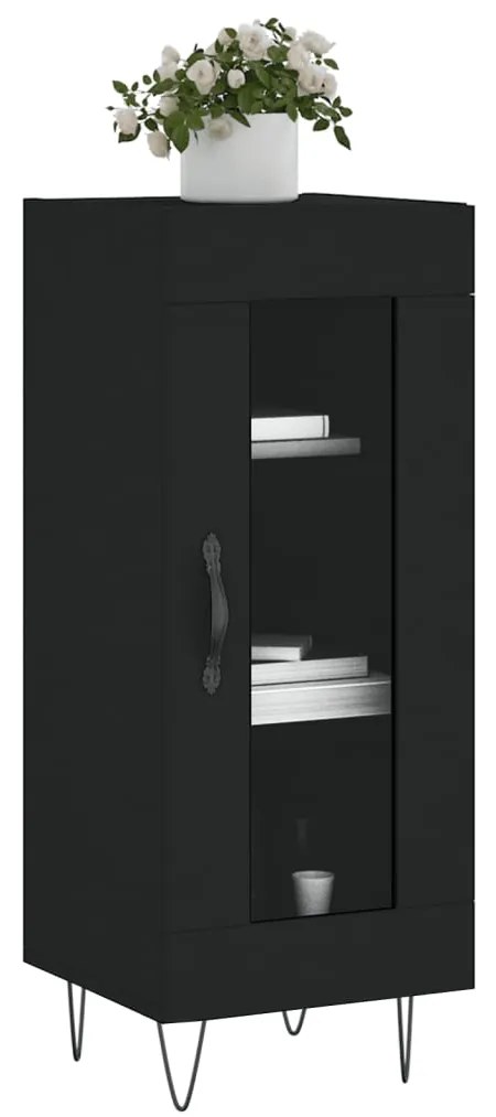 vidaXL Ντουλάπι Μαύρο 34,5 x 34 x 90 εκ. από Επεξεργασμένο Ξύλο