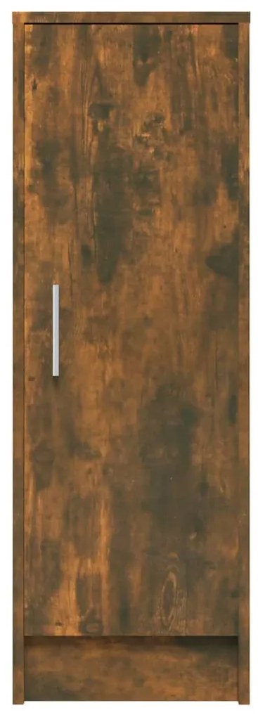 vidaXL Παπουτσοθήκη Καπνιστή Δρυς 32x35x92 εκ. από Επεξεργασμένο Ξύλο