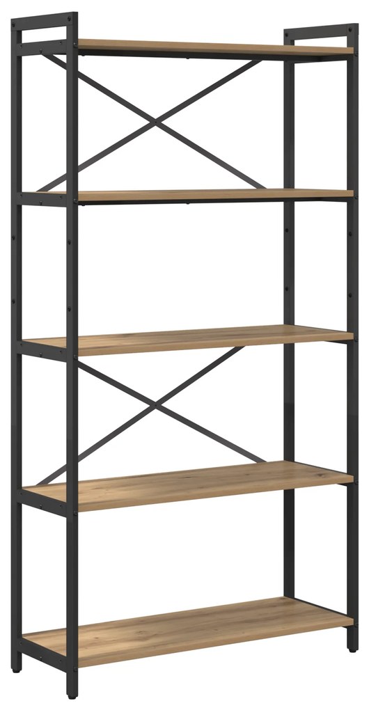vidaXL Βιβλιοθήκη artisan δρυς 80 x 30 x 153 εκ Επεξεργασμένο ξύλο