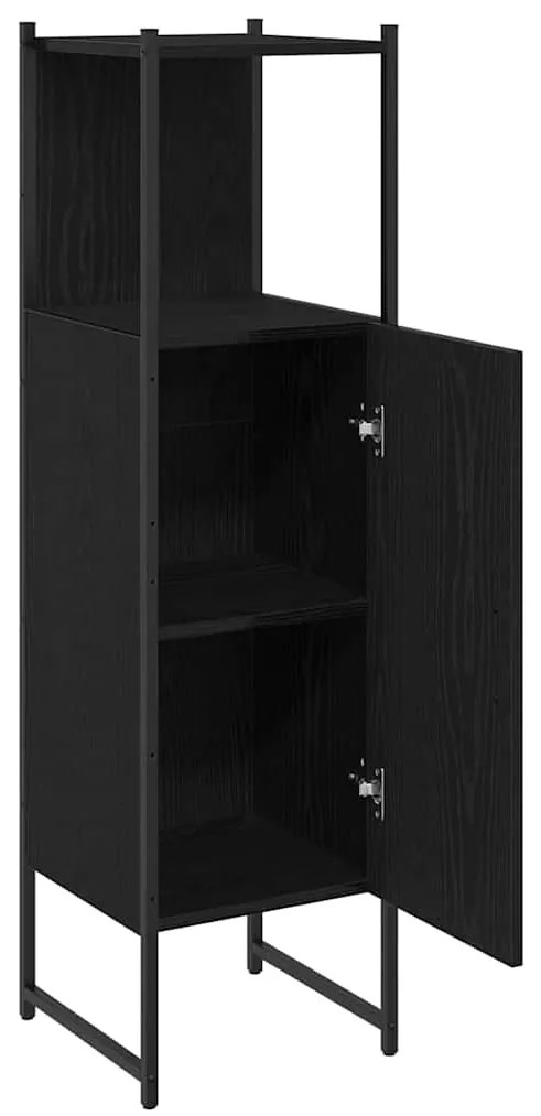 vidaXL Ντουλάπι Μπάνιου με ράφι Μαύρη δρυς 33 x 33 x 120.5 εκ.