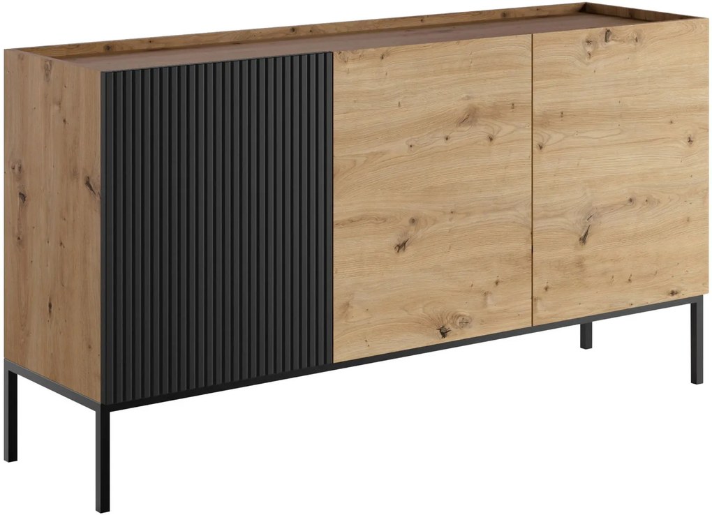 Μπουφές Como 150 3D-Fusiko-Mavro