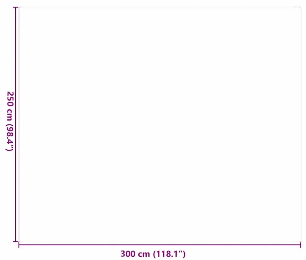 vidaXL Χαλί εξωτερικού χώρου Γκρι και λευκό 250 x 300 cm PP
