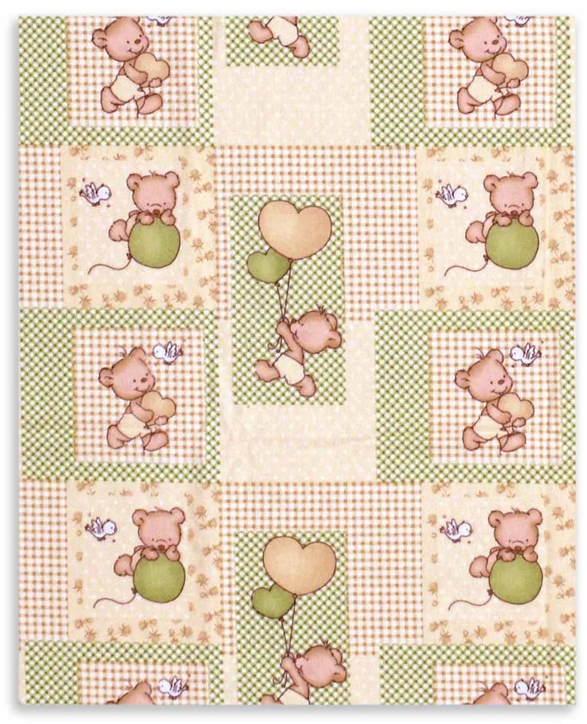 Φανελένιο Σεντόνι Λίκνου Επίπεδο (80x110) Dimcol Baloon 76 Beige