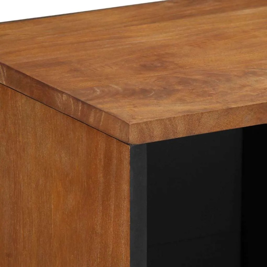 vidaXL Γραφείο με ράφι Καφέ 80 x 33.5 x 75 εκ Μασίφ ξύλο μάνγκο