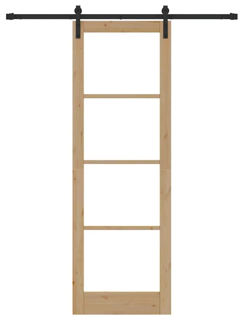 vidaXL Συρόμενη Πόρτα ORKDAL Καφέ 78 x 232 cm Μασίφ ξύλο πεύκου