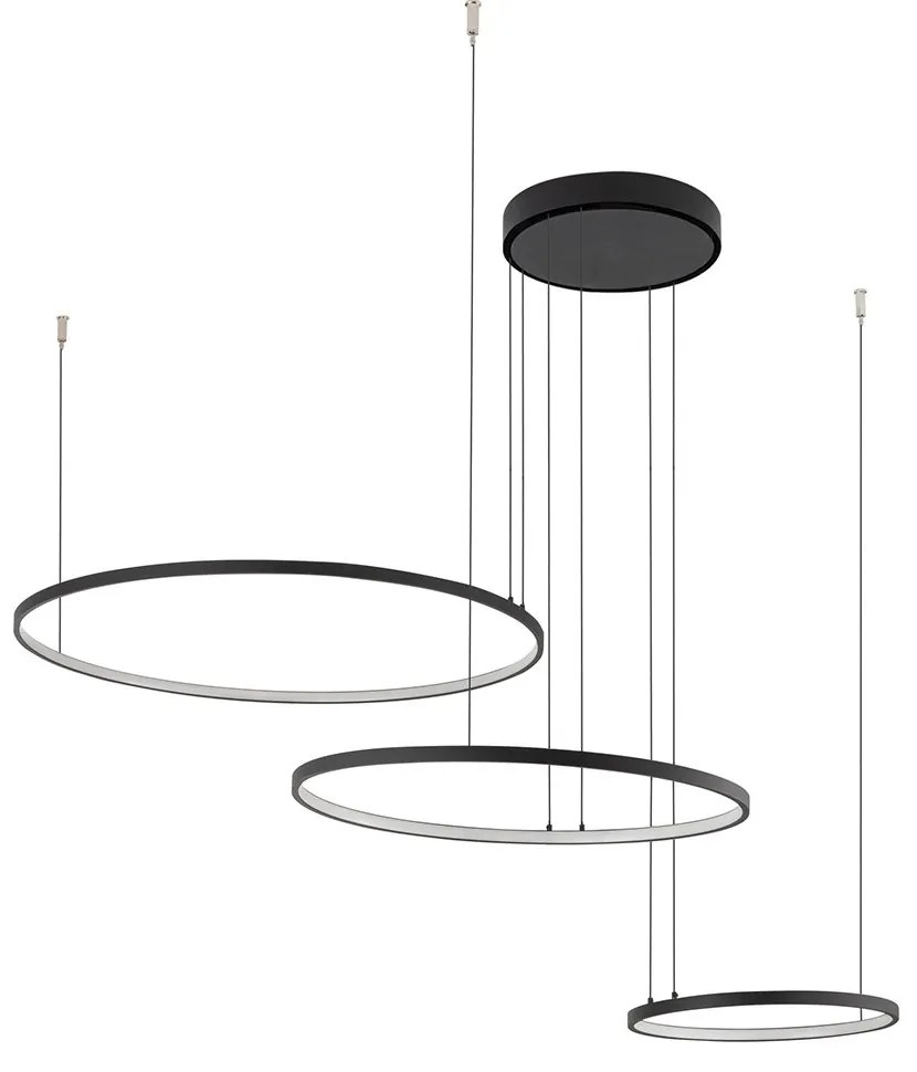 Φωτιστικό Οροφής Circolo 10817 125x140cm 45W 3000K 1600lm Led Black-White Nowodvorski