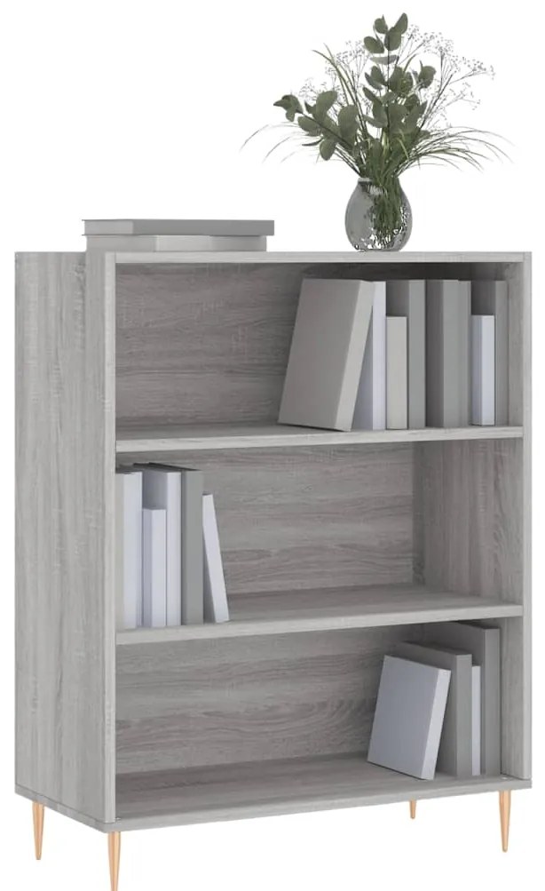 vidaXL Βιβλιοθήκη Γκρι Sonoma 69,5 x 32,5 x 90 εκ. από Επεξεργ. Ξύλο