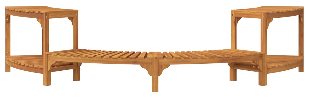vidaXL Γύρω από τη σάουνα μισού κύκλου 252x111.5x55.5 εκ από μασίφ ξύλο ακακίας