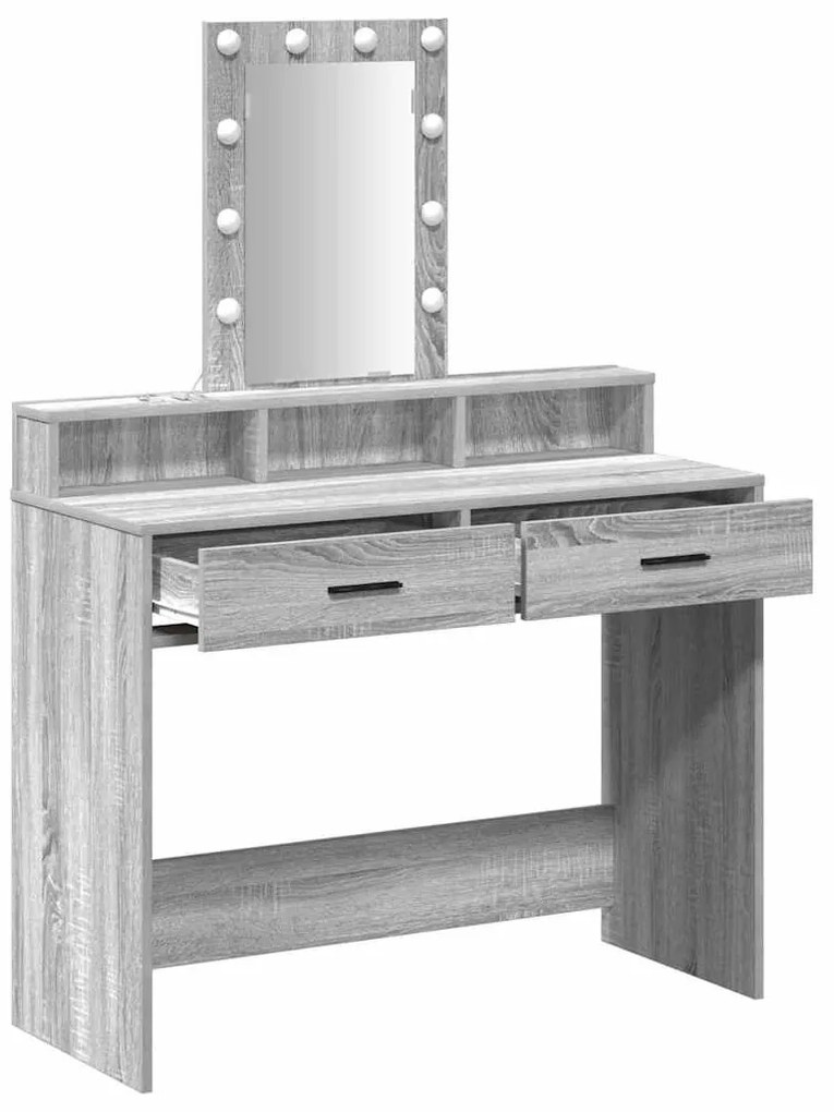 vidaXL Τραπέζι περιποίησης Γκρι 100 x 41 x 140 εκ. Επεξεργασμένο ξύλο