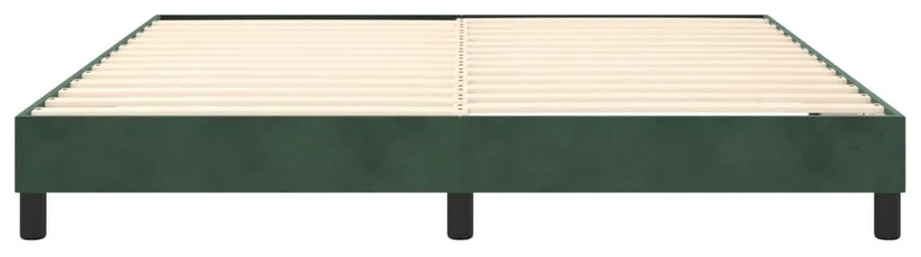 vidaXL Πλαίσιο Κρεβατιού Σκούρο Πράσινο 180x200 εκ. Βελούδινο