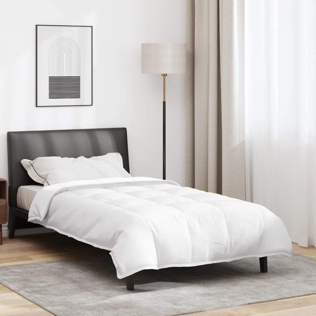 vidaXL Κουβέρτια & Κουβέρτες Λευκό 140 x 220 cm Πούπουλο