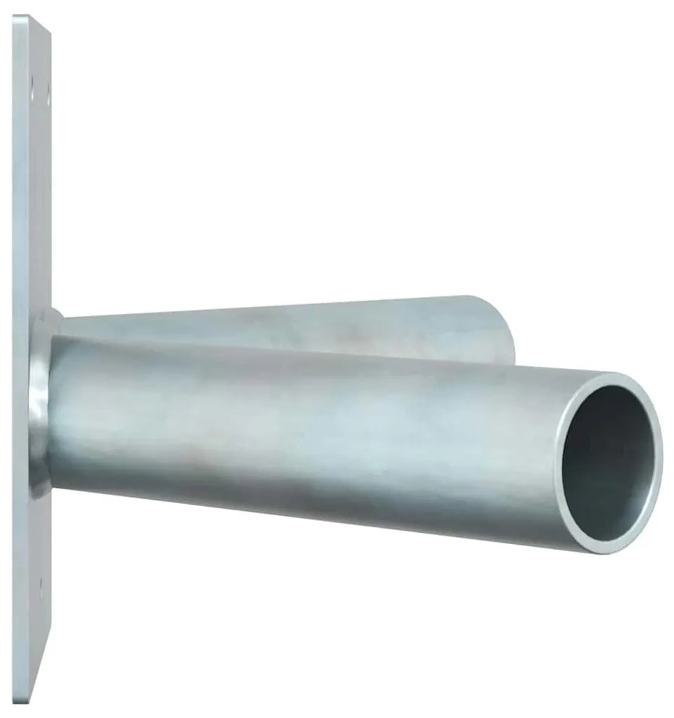 vidaXL Στήριγμα Σημαίας Ασημί 10.5 x 7.5 x 0.2 εκ. Ατσάλι