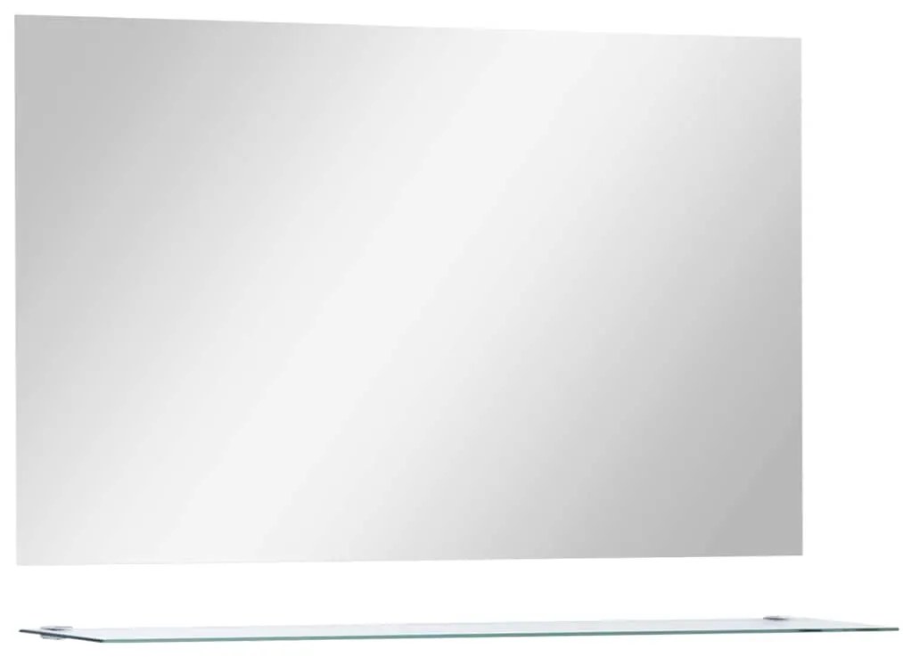 vidaXL Καθρέφτης Τοίχου με Ράφι 100 x 60 εκ. από Ψημένο Γυαλί