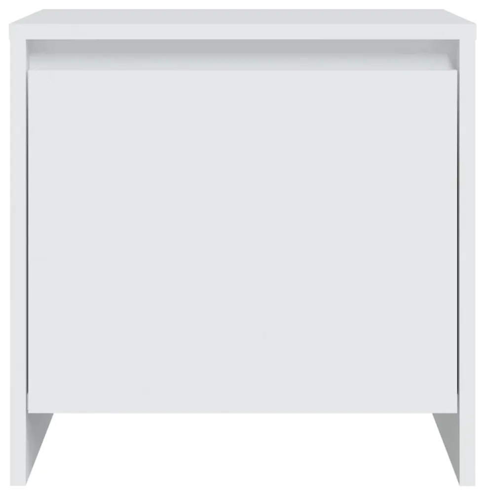 vidaXL Κομοδίνο Λευκό 45 x 34 x 44,5 εκ. από Μοριοσανίδα