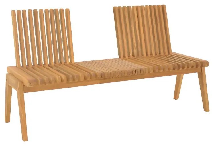 Παγκάκι Jey teak ξύλο σε φυσική απόχρωση 150x45x40εκ 150x57.5x80 εκ.