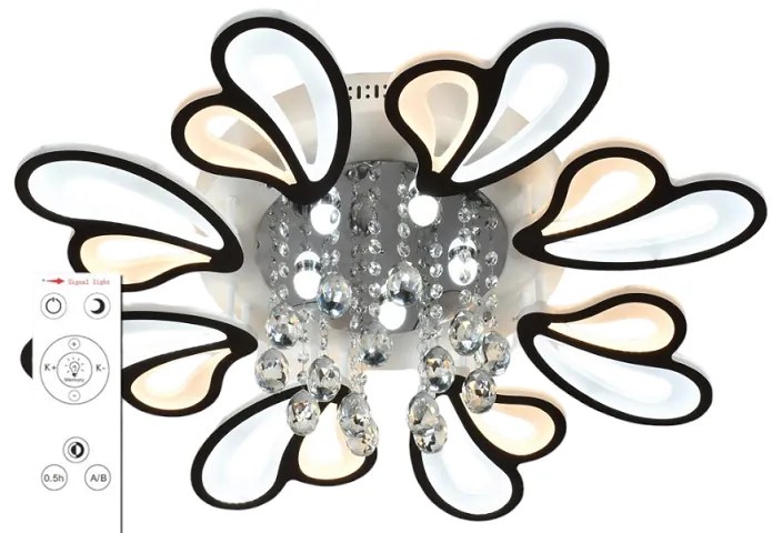 Φωτιστικό οροφής LED - Πλαφονιέρα με Dimmer - 5169-8BK - 943826