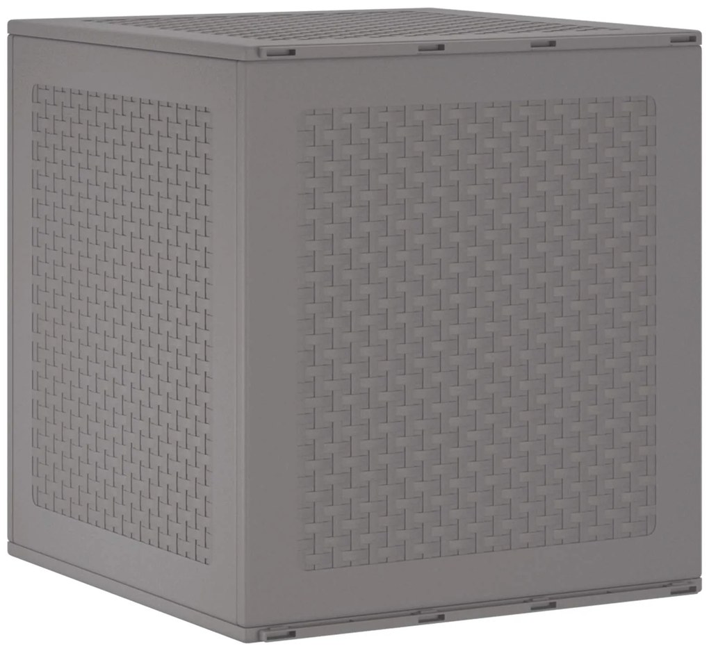 Κουτί αποθήκευσης Ανοιχτό γκρι 55 x 53 x 57 εκ. Πολυπροπυλένιο