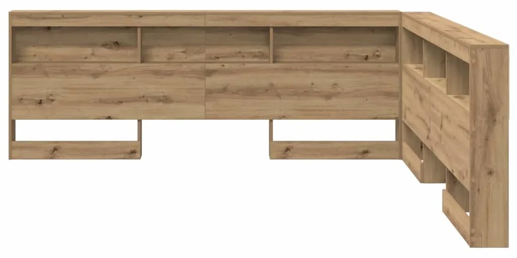 vidaXL Κεφαλάρι Αποθήκης με ράφι Artisan Oak 200 cm Επεξεργασμένο ξύλο