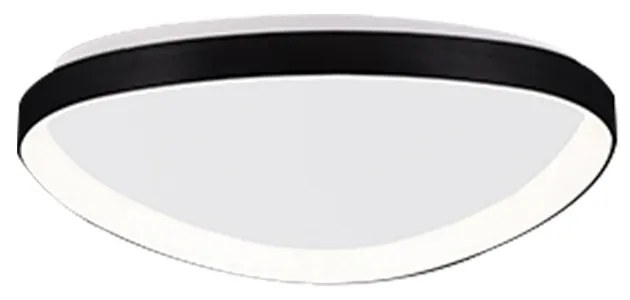 Πλαφονιέρα Οροφής D61,5x5cm LED 25W 3CCT 2500lm Μαύρο Μέταλλο-Ακρυλικό Inlight 42043-Black