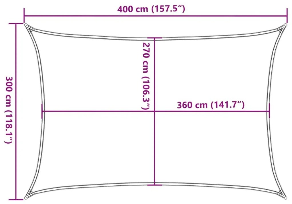 Πανί Σκίασης Μπλε Ορθογώνιο 3x4 μ. από HDPE 160 γρ/μ² - Μπλε