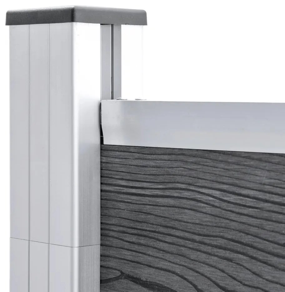 vidaXL Πάνελ Περίφραξης Γκρι 699 x 186 εκ. από WPC