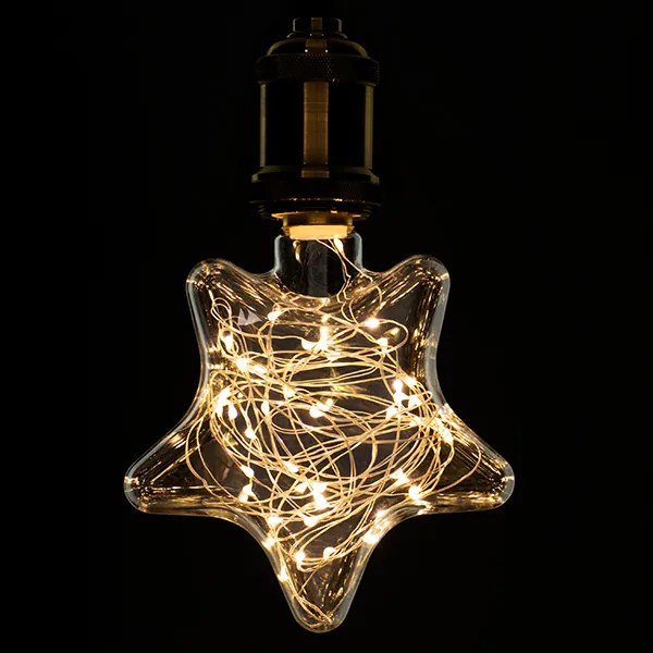 GloboStar 99224 Λάμπα E27 DSC125 Deco Star SMD LED Copper String 2W 160 lm 320° AC 85-265V Edison Retro με Διάφανο Γυαλί Θερμό Λευκό 2700 K - 99224