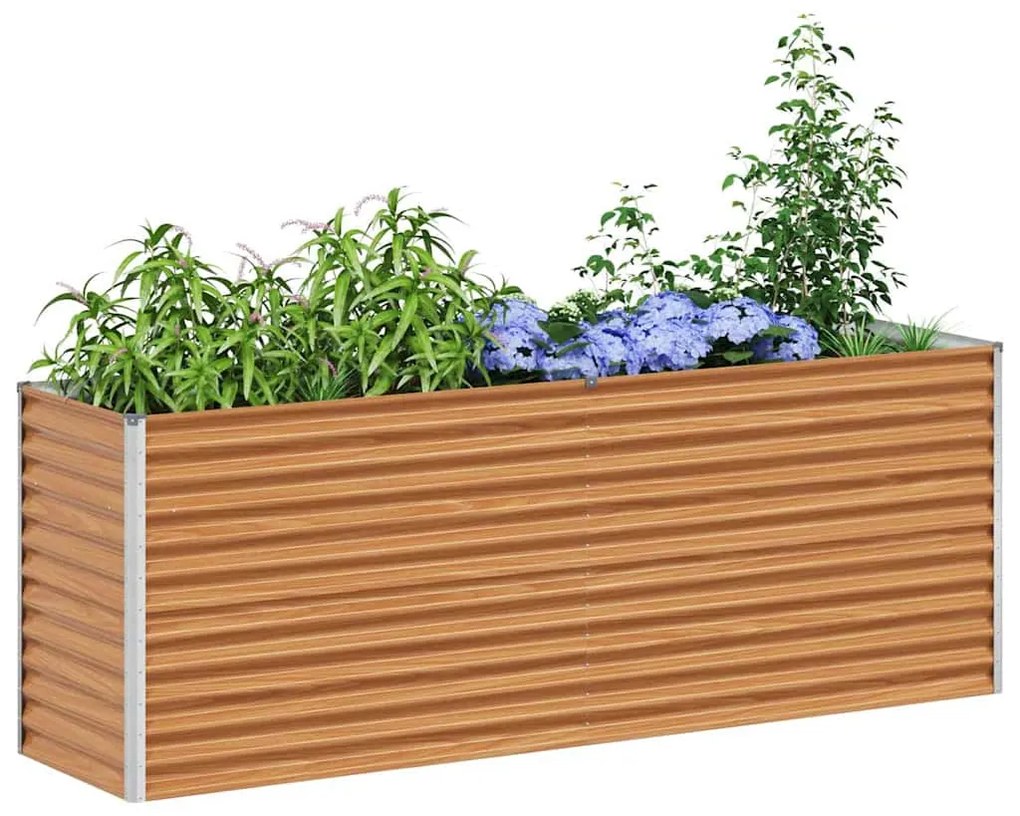 vidaXL Υπερυψωμένη Ζαρντινιέρα 195 x 50 x 68 εκ. Επικαλυμμένος Χάλυβας