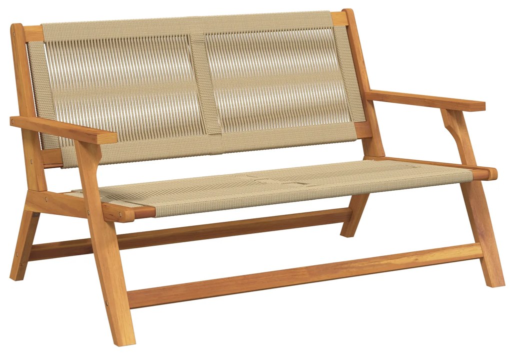 vidaXL Πάγκος Κήπου Μπεζ 76x122x73 εκ. Μασίφ Ξύλο Ακακίας