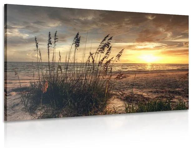Εικόνα ηλιοβασίλεμα στην παραλία - 60x40