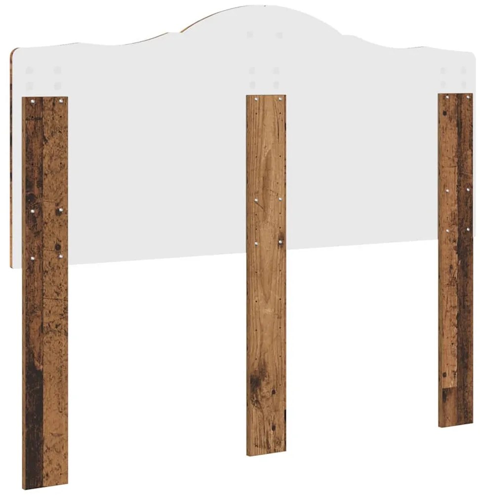 vidaXL Κεφαλάρι με κεφαλάρι Παλιό Ξύλο 135 cm Επεξεργασμένο ξύλο